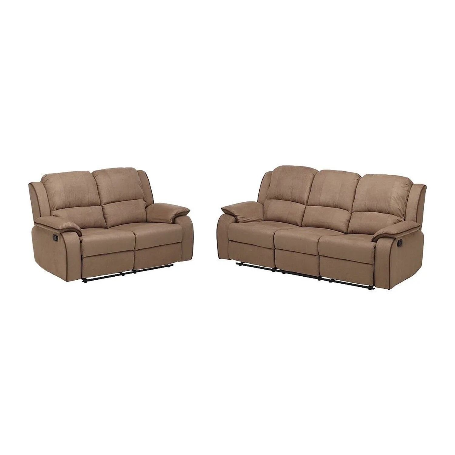 Vente-unique Couchgarnitur Hernani Taupe 158 cm  210 cm