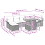 vidaXL Garten-Sofa-Set, 8-teilig, schwarz, Poly Rattan, mit Maßen. Ideal für Terrasse & Garten.