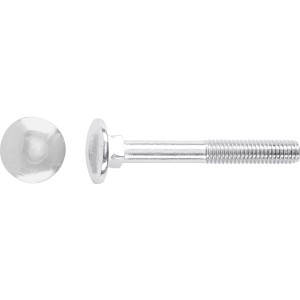 Verzinkte LUX Schlossschraube M8 x 40 mm mit Teilgewinde, 50er-Pack.