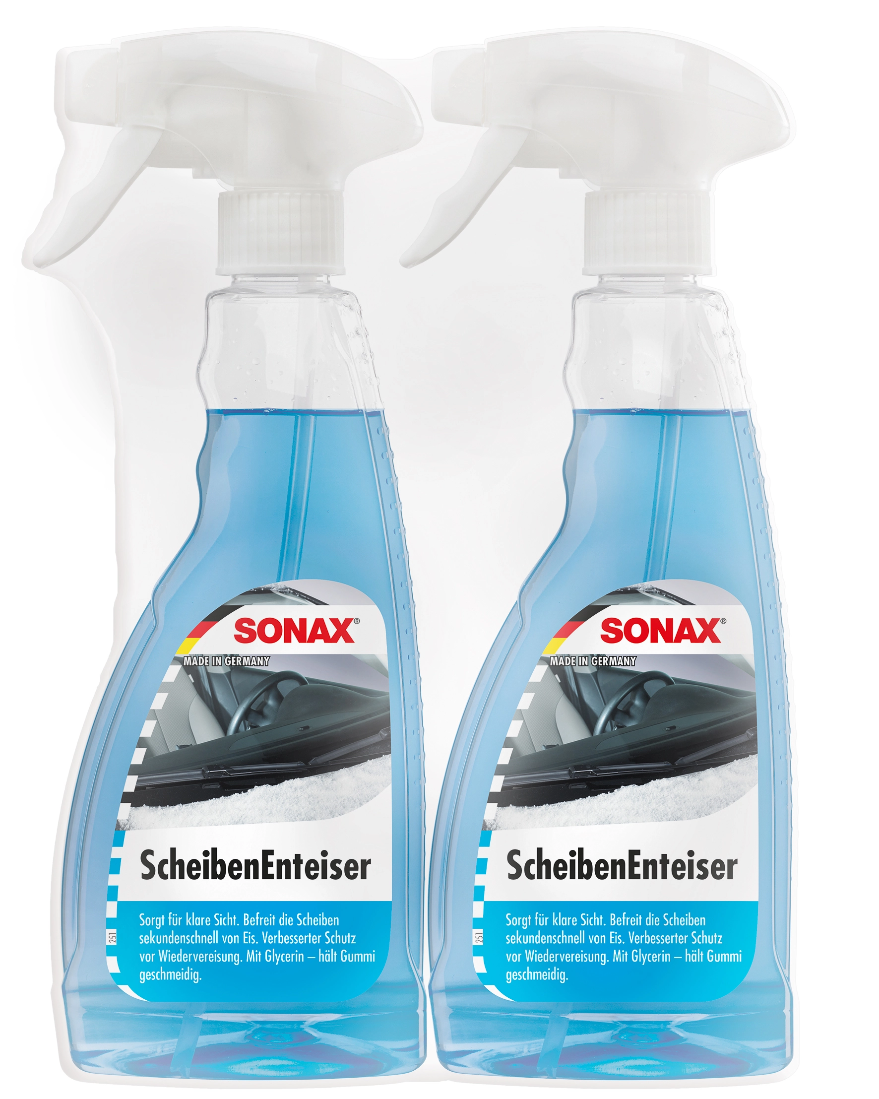 SONAX Scheibenenteiser Scheiben-Entfroster Sprühflasche Enteiserspray 6x  500ml