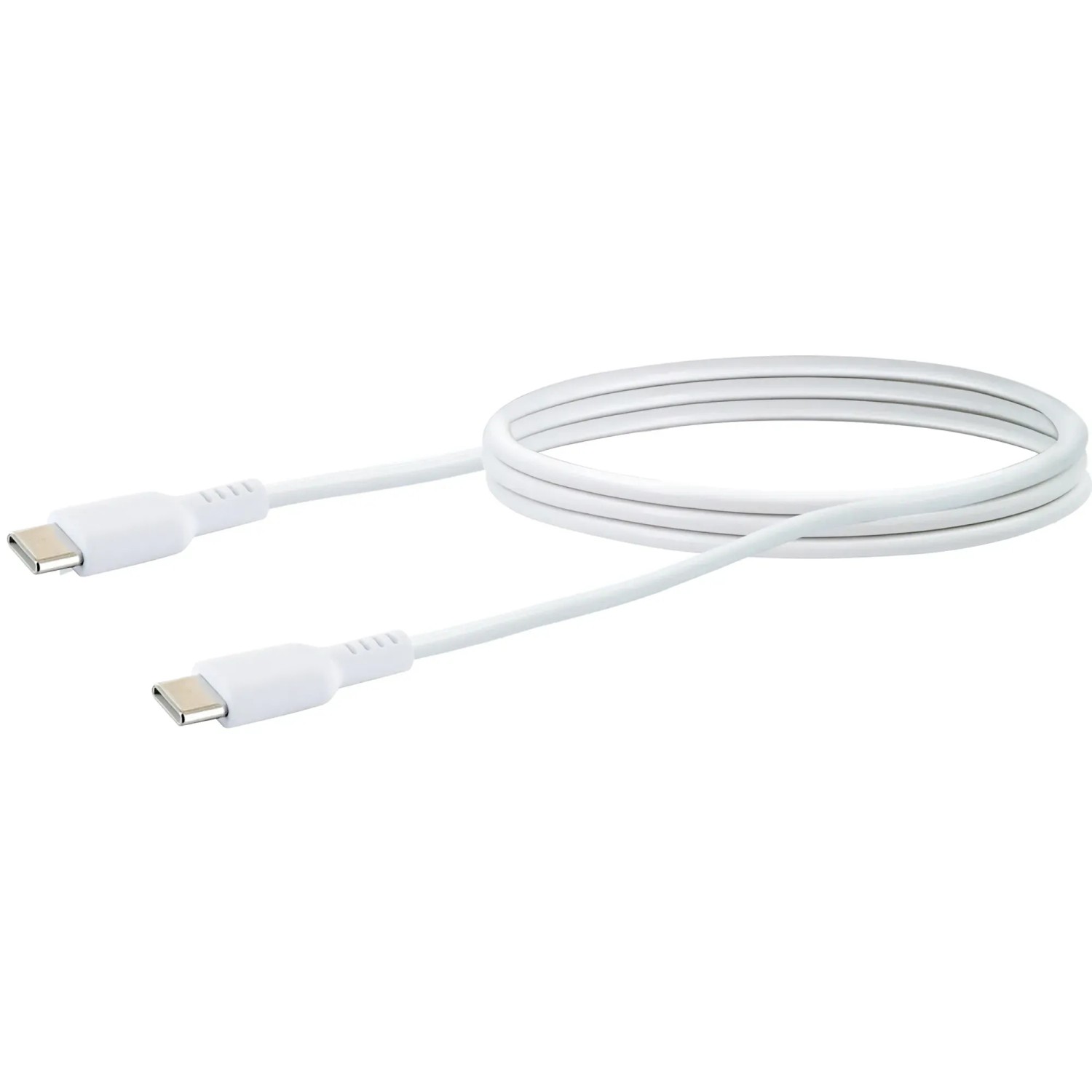 Weißes Schwaiger USB-C Sync- und Ladekabel für Computer und Multimedia.