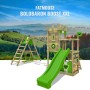 Fatmoose Spielturm BoldBaron mit Rutsche und Schaukel in Apfelgrün für den Garten.