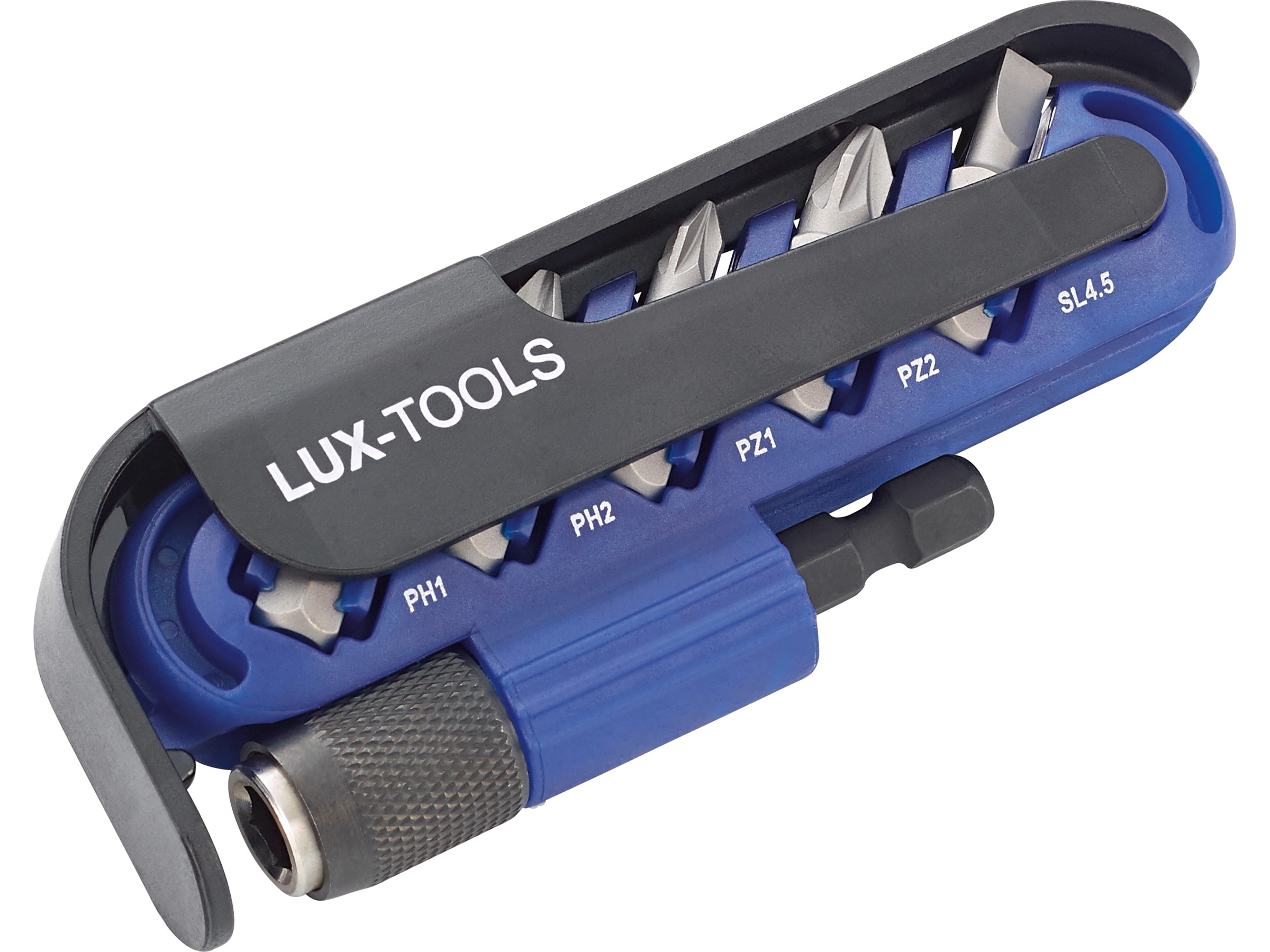 Oemtools 25945 Kompakt-Bit-Set, 11-tlg – Mit Kreuzschlitz, Schlitz, Torx-Bits, Magnetverschluss & Faltgriff
