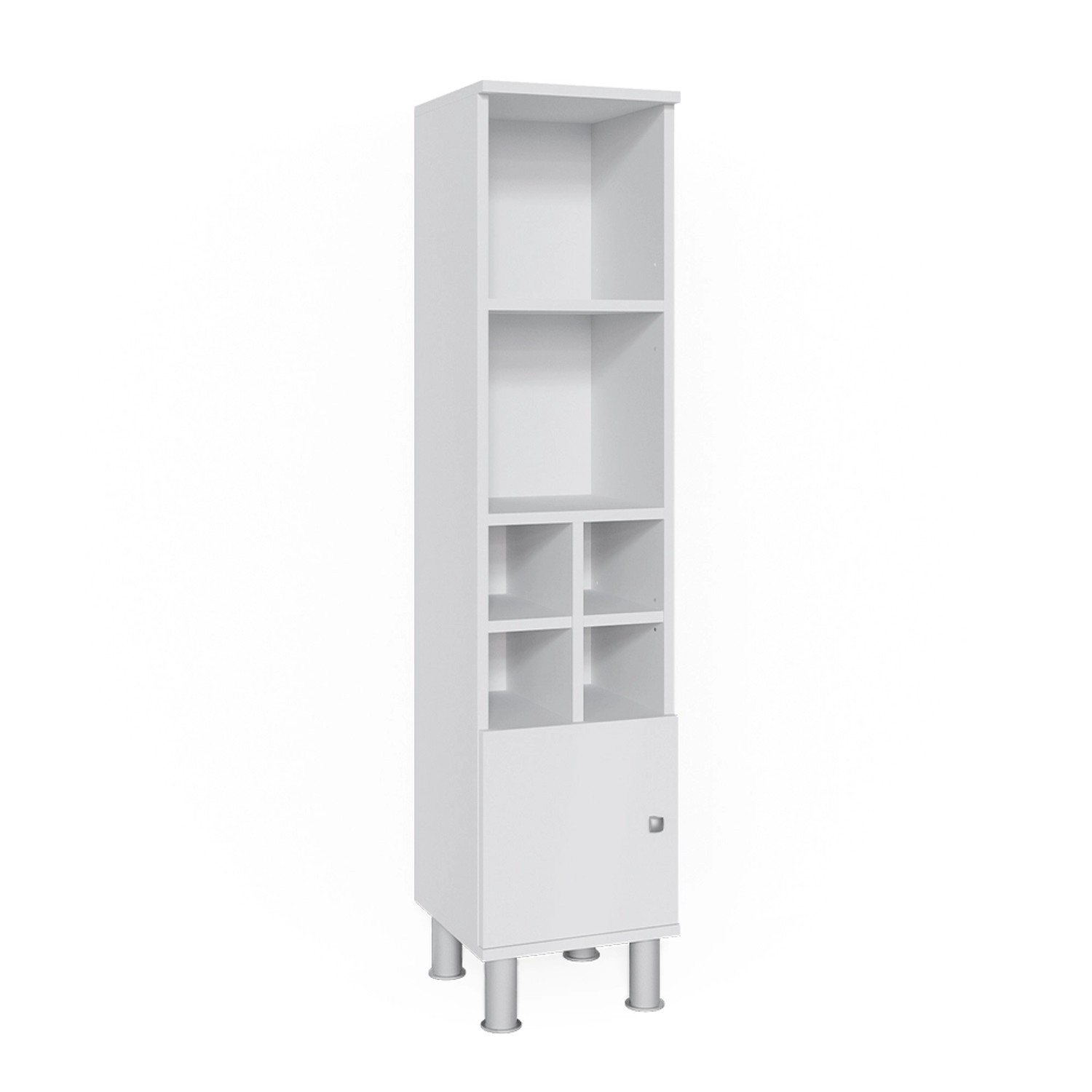 Vicco Midischrank Fynn Weiß 30 x 131 cm Kleine Tür