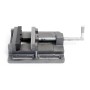 Robuster Wiltec Maschinenschraubstock aus Gusseisen, 75mm Backenbreite, für präzises Spannen in Werkstatt & Tischbohrmaschine.