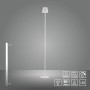 Weiße LED-Akku-Stehleuchte Euria, 125 cm hoch, dimmbar, für Innen & Außen.