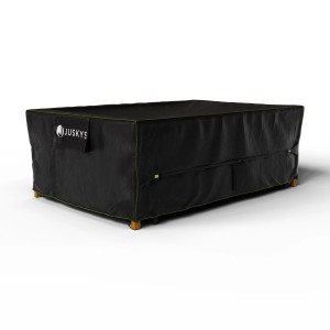 Schwarze Juskys Schutzhülle CoverSafe Pro für Gartenmöbel, 270x180x90 cm.