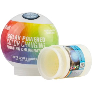 Planet Pool Solardosierschwimmer für 200g Chlortabletten, leuchtet im Dunkeln.