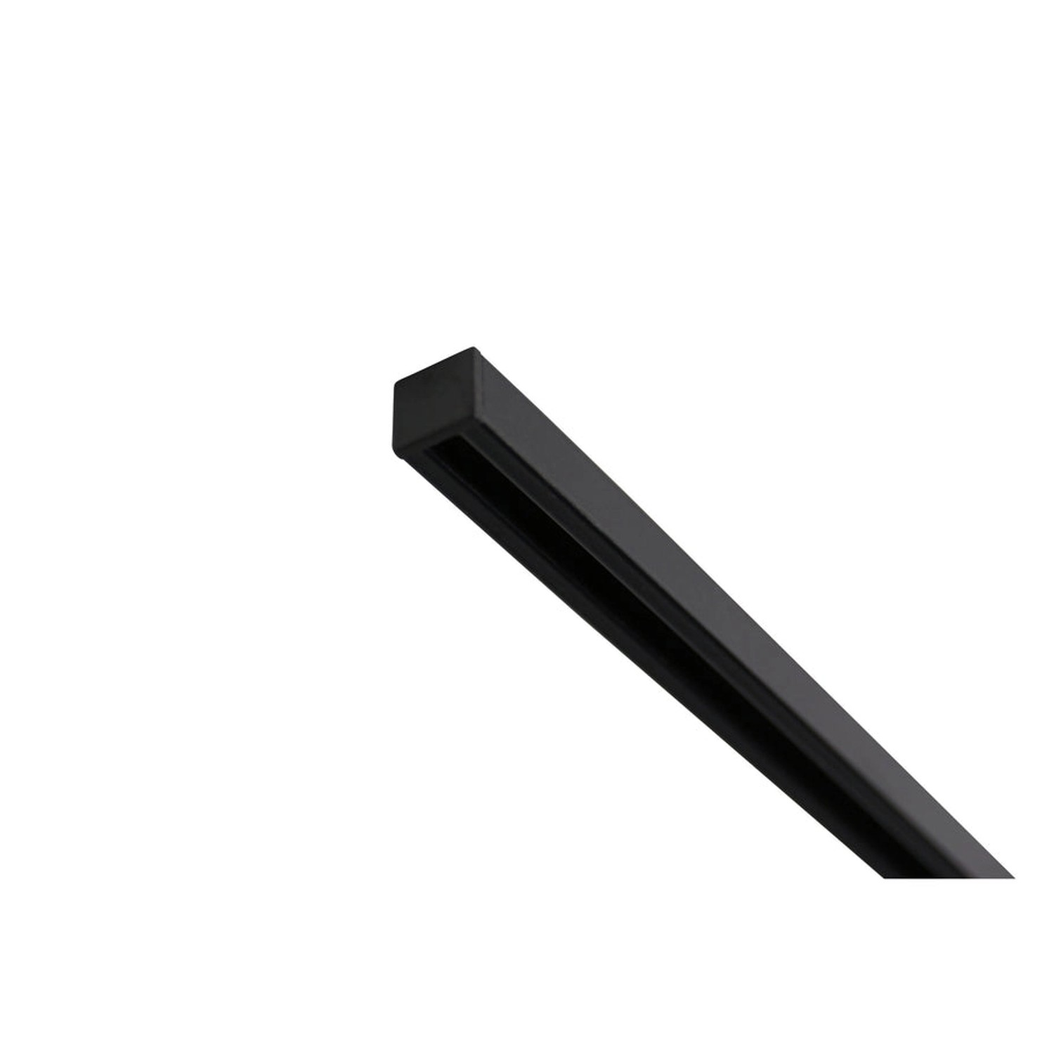 Deco-Raum Gardinenschiene nach Maß 1-Lauf Square Schwarz 70cm günstig online kaufen