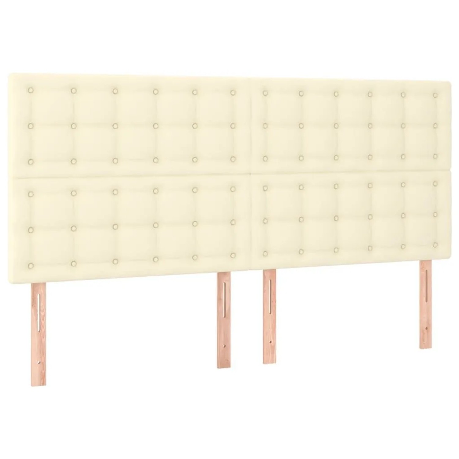 vidaXL Kopfteil Creme 180x5x118/128 cm Kunstleder 3116436