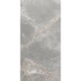 Matte, graue Feinsteinzeug Bodenfliese (60x31 cm) mit Marmor-Optik für Innenräume.