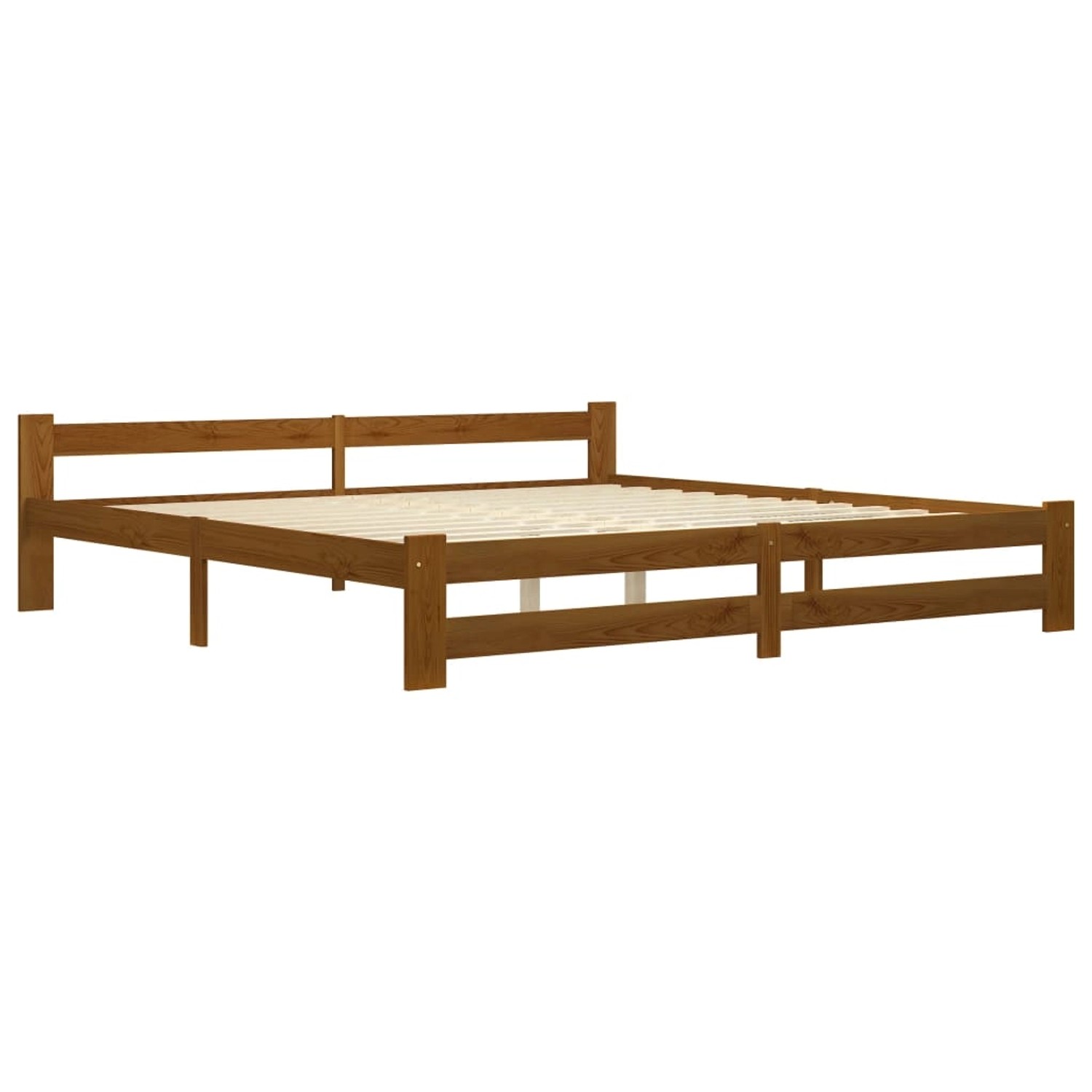 vidaXL Massivholzbett Honigbraun Kiefer 200x200 cm649460 günstig online kaufen