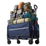 Relaxdays Bollerwagen Stahl Blau Faltbar mit Heckklappe 97 x 50 x 76 cm 6,5 kg