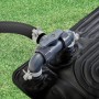 Intex Solarmatte 120x120 cm auf Rasen mit Anschluss und Ventil. Solarabsorber zur Poolheizung.