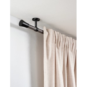 Gardinia Endknopf Cone Denver, schwarz-matt, für 25 mm Stangen. Stilvolle Gardinenstangen-Endstücke.