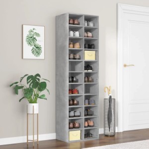 vidaXL Schuhschrank Betongrau 54x34x183 cm Holzwerkstoff 800373