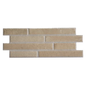 Klimex Verblender Feinsteinzeug UltraStrong Long Brick, 40x16 cm, grau-beige, in Backsteinoptik.