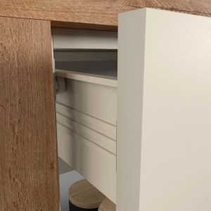 SOTECH Schubladensystem Metallbox Zargenhöhe 86 mm NL 300 mm Cremeweiß