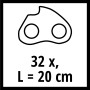 Symbolbild Einhell Ersatzkette 20cm, 32 Treibglieder für Akku-Kettensäge.