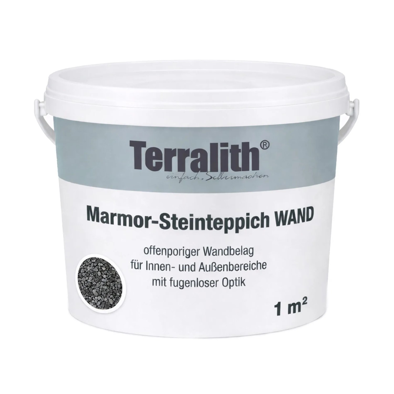 Terralith Metallic Steinteppich Wand Metallic Mix 301 für 1 m²