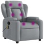 vidaXL Massage-Relaxsessel Hellgrauer Stoff 3206000