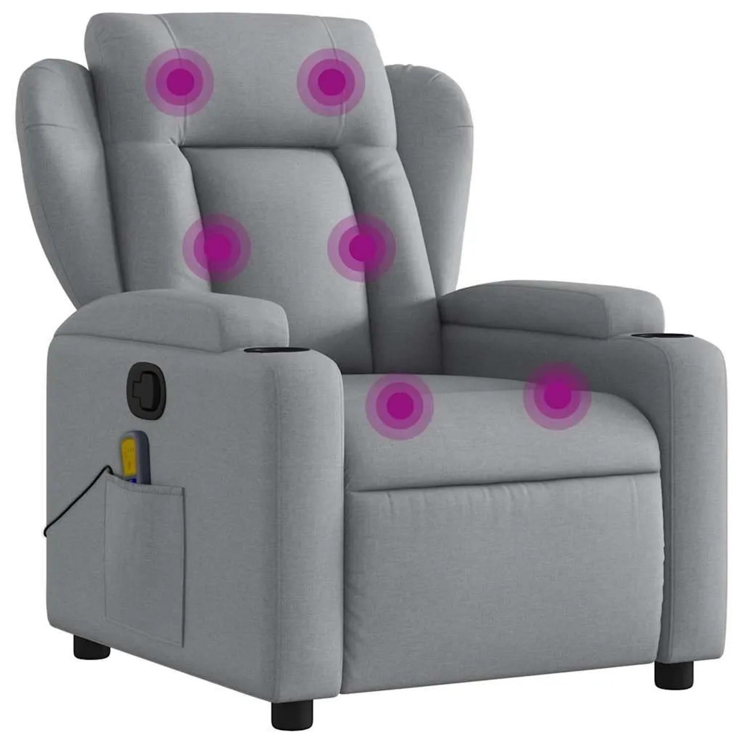 vidaXL Massage-Relaxsessel Hellgrauer Stoff 3206000 günstig online kaufen