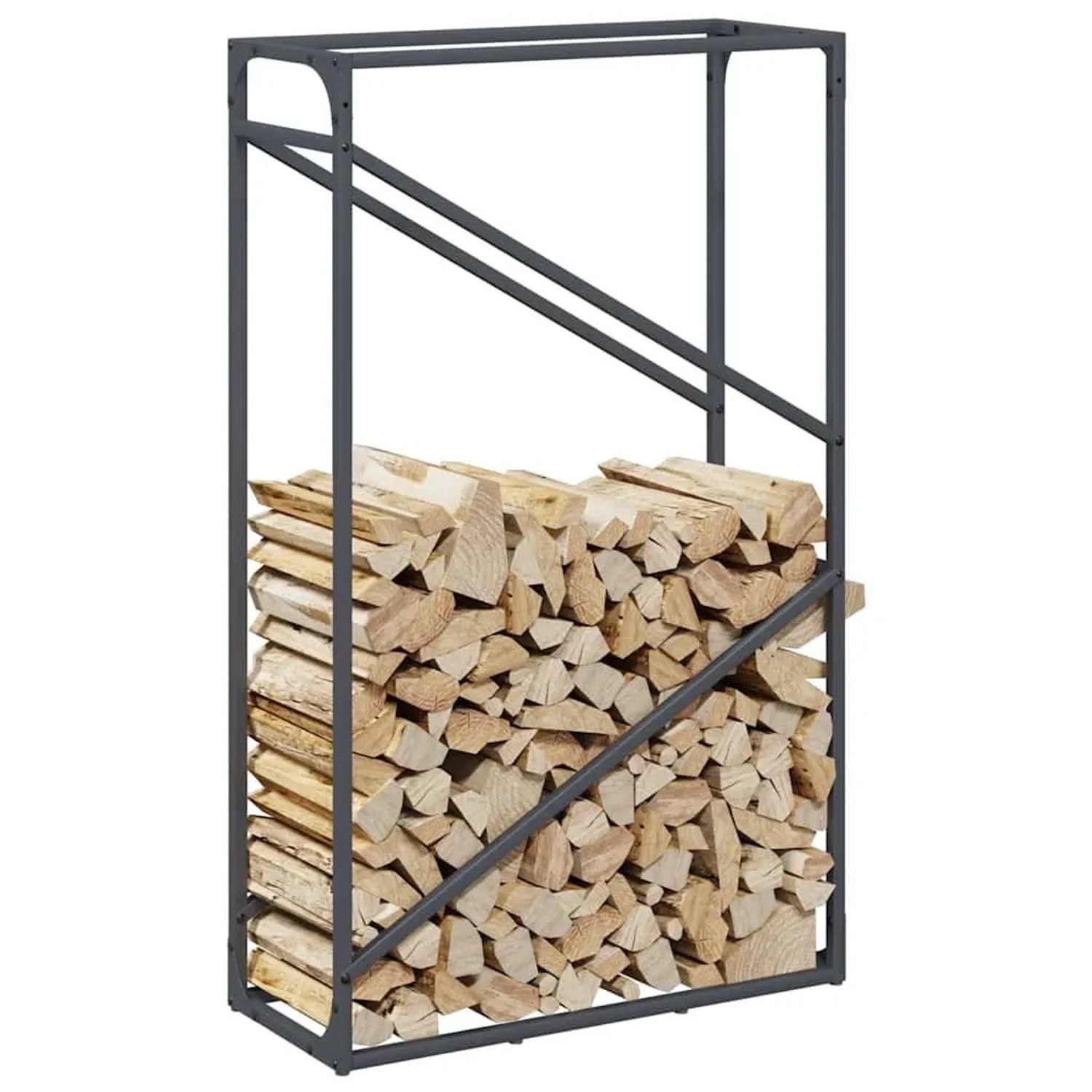 vidaXL Brennholzregal Anthrazit 60x25x100 cm Kaltgewalzter Stahl 864329_4