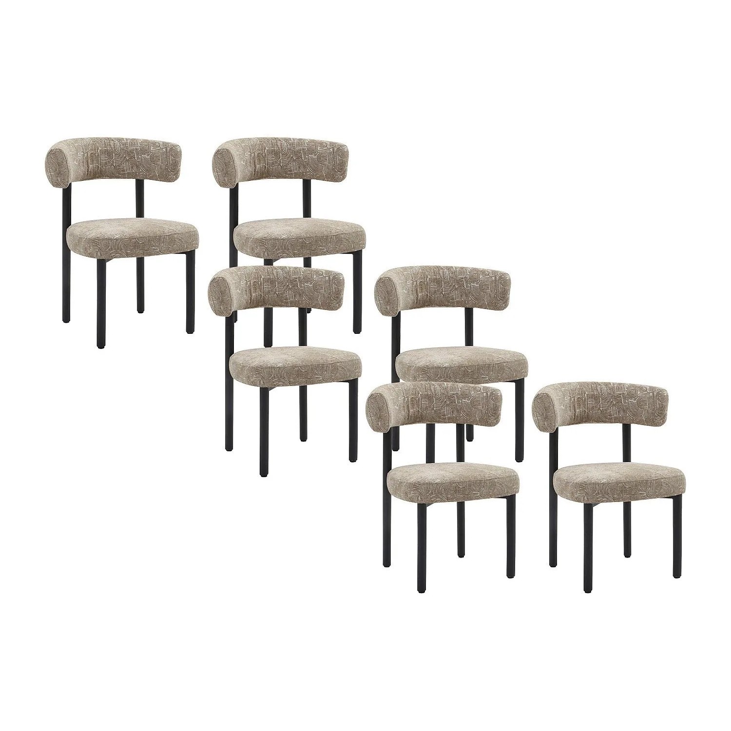 Vente-unique Stuhl Selorin Beige  Weiß 59 cm