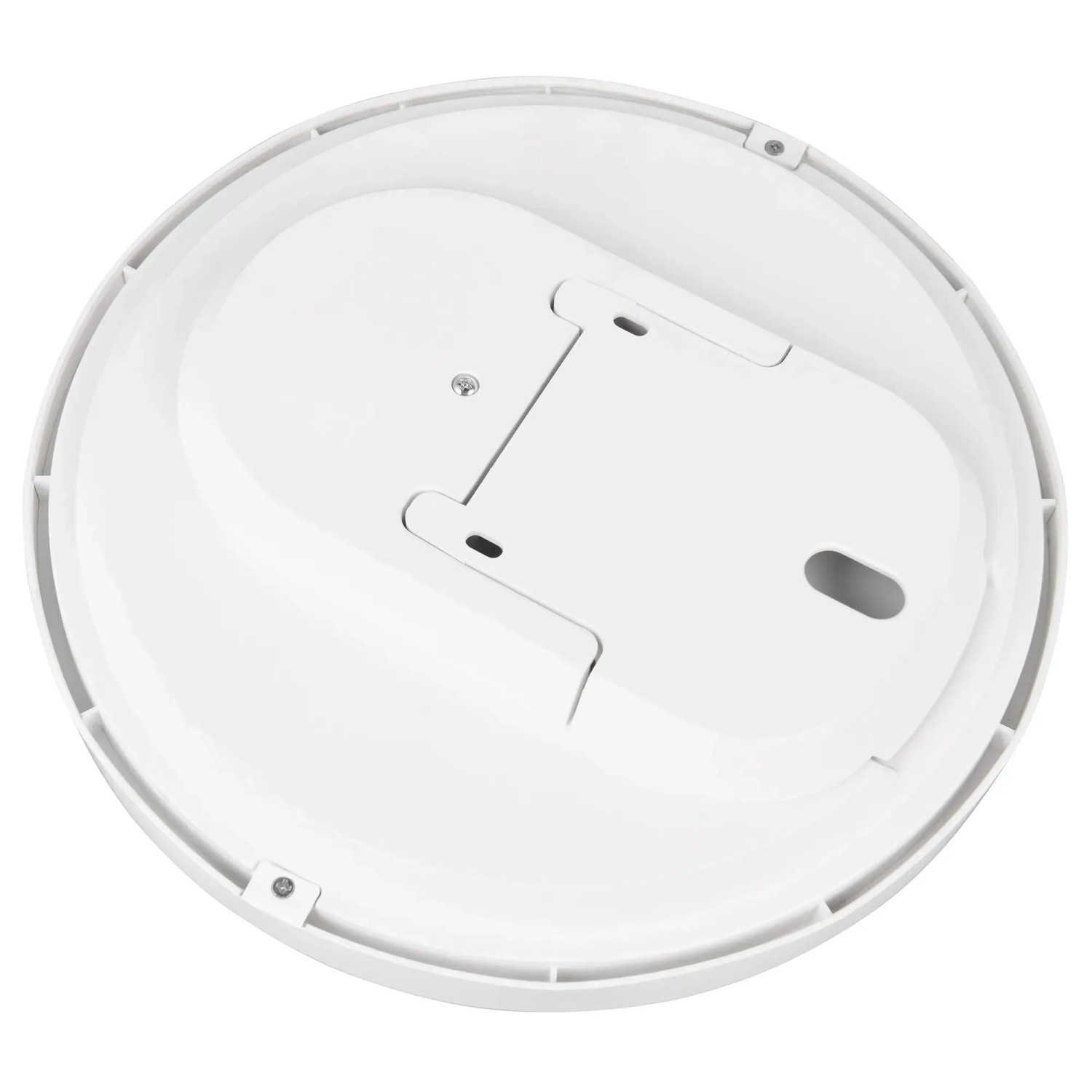 Rückseite der runden, schwarzen Reality LED-Deckenleuchte Alioth mit Connect-Box.