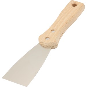 Spachtel, 50 mm breit, mit Holzgriff und Stahlklinge zum Ausbessern von Putz.