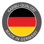 Karibu Qualitätssiegel "Made in Germany" für Massivholzsaunen & Elementsaunen.