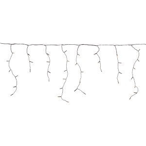 LED-Lichterkette Eisregen, 400 warmweiße LEDs, schwarzes Kabel, 12 m, für Innen und Außen.