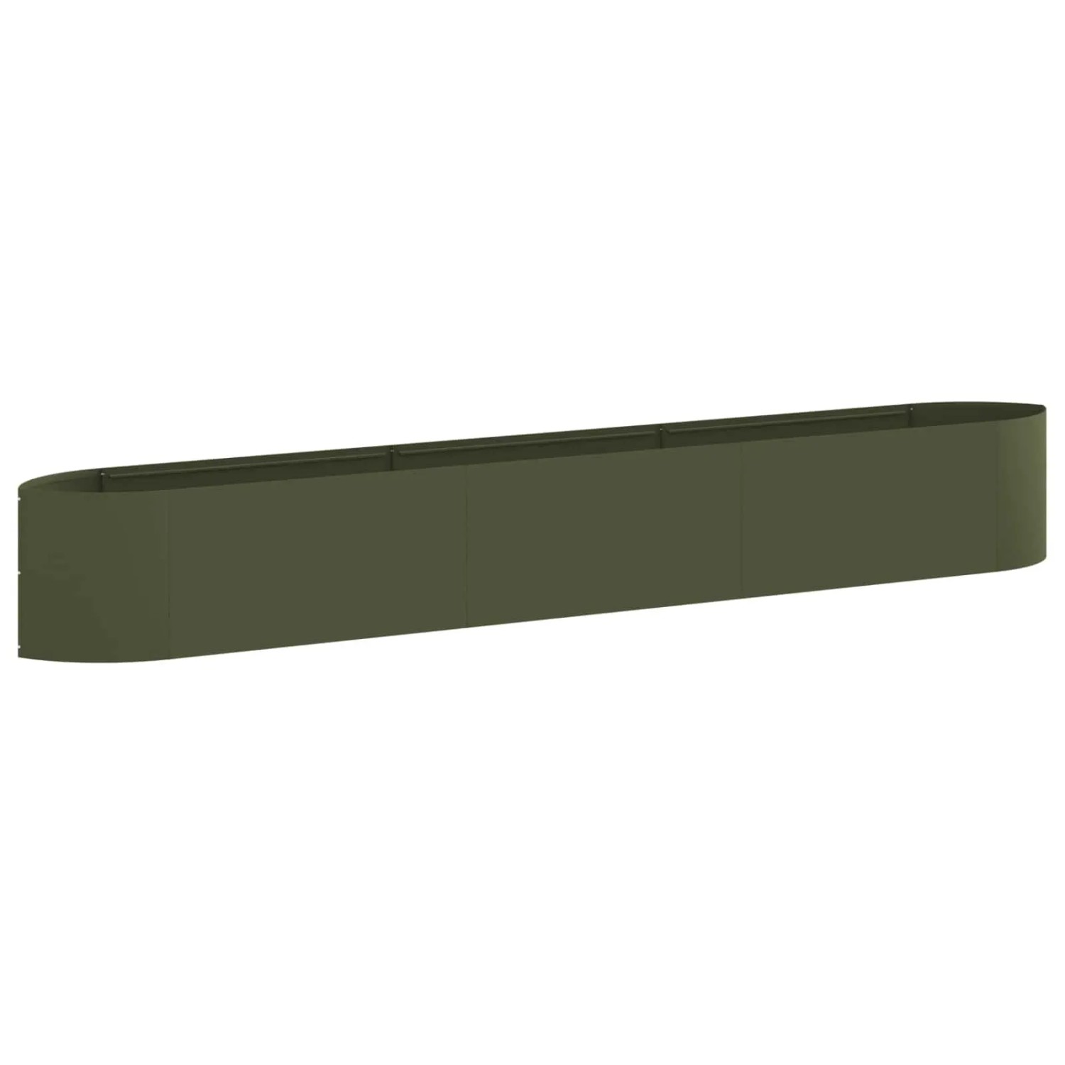 vidaXL Hochbeet im Garten Olive Grün 300 x 40 x 40 cm Stahl 8011729