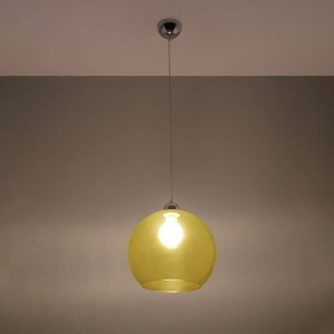 Gelbe Hängeleuchte Ball von Sollux Lighting, runde Glasleuchte für Lampen & Leuchten.