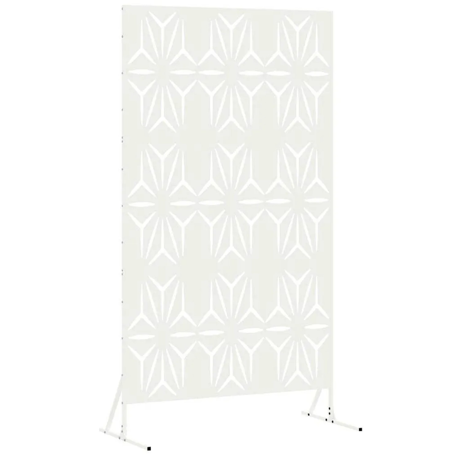 vidaXL Sichtschutz Weiß 100 x 50 x 180 cm Stahl 868585 günstig online kaufen