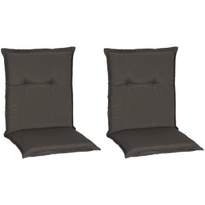 2er-Set Beo Sitzauflagen Trier für Niedriglehner, dunkelgrau. Gartenstuhlauflagen für mehr Komfort.