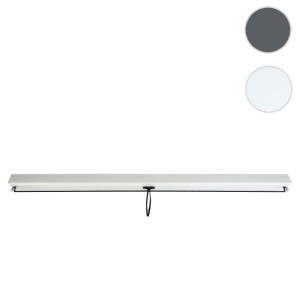 Weiße MCW Seitenwand für 3x3m Pergola L46, Rollo für Terrassenüberdachung.