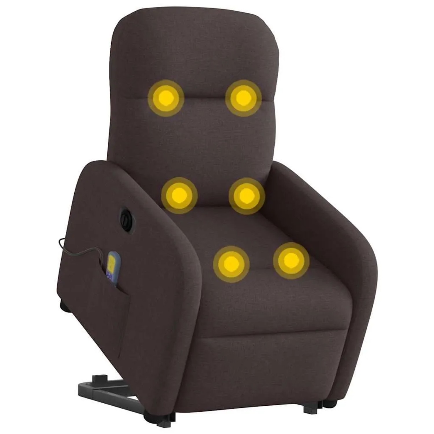 vidaXL Elektrischer Massagesessel mit Aufstehhilfe Dunkelbraun Stoff 330300 günstig online kaufen