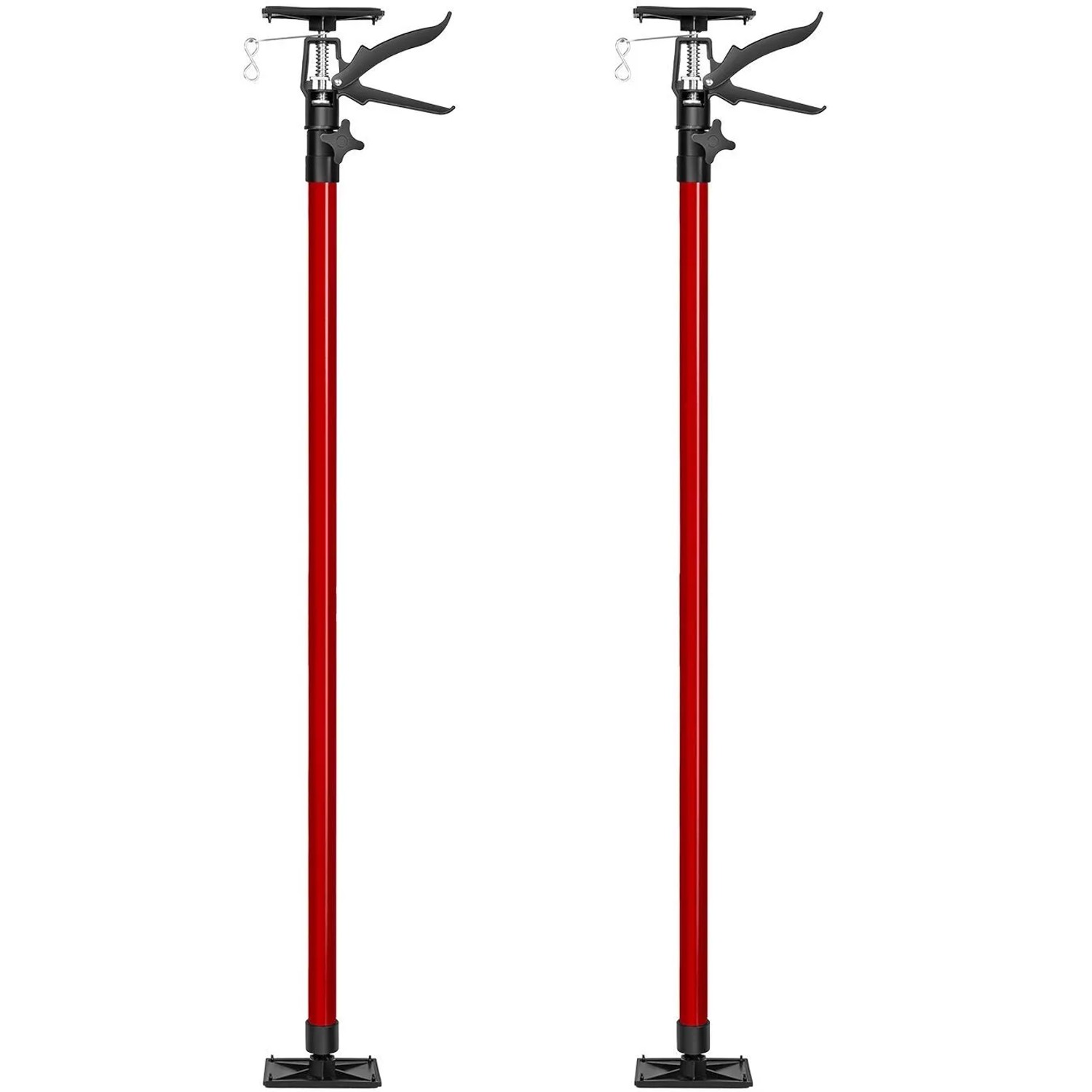 Tectake 2Er Set Teleksopstützen  Stufenlos Höhenverstellbar 115   290 cm  20 x 8 x 115 cm Rot
