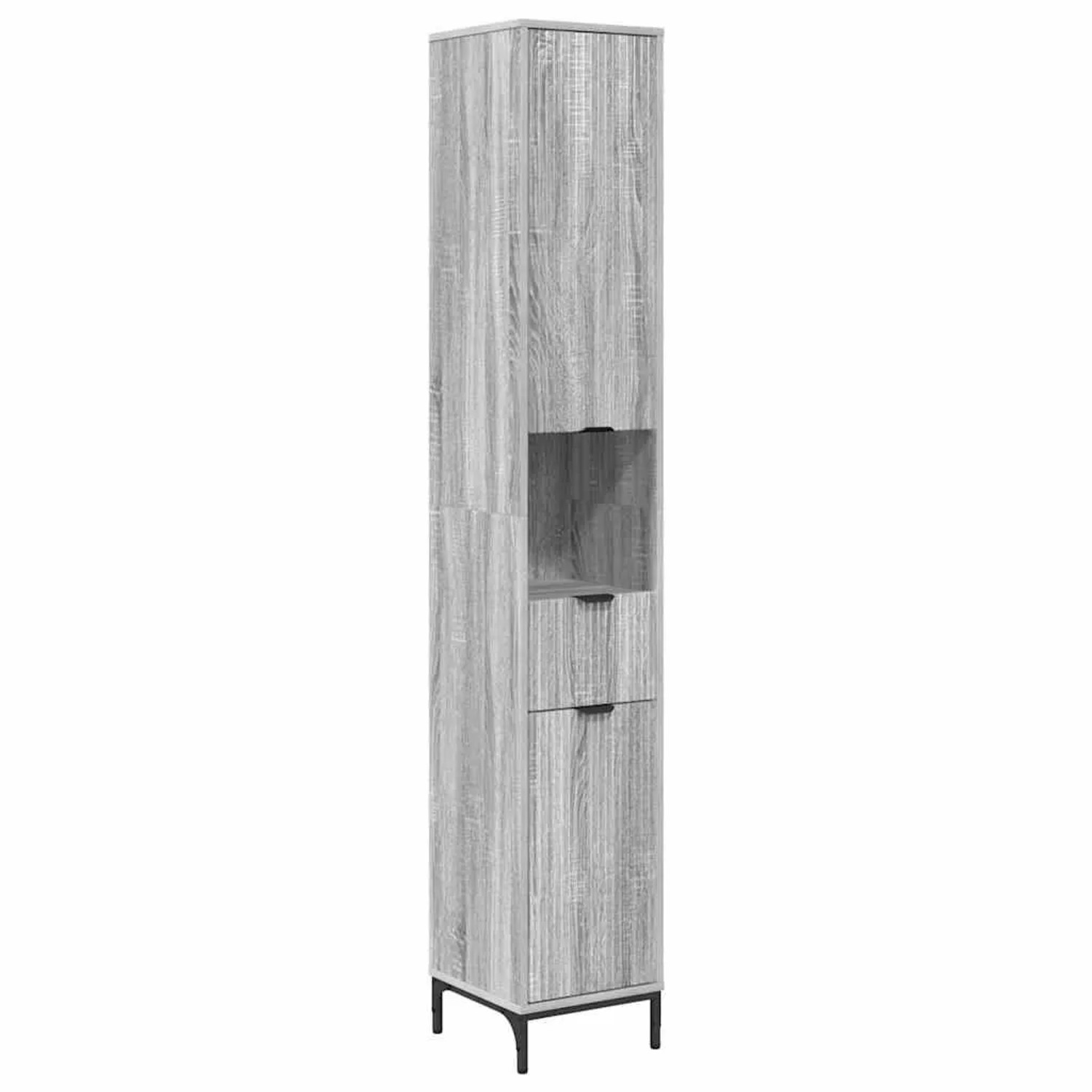 vidaXL Badezimmerschrank mit Speicher Graues Sonoma 31,5 x 33 x 190 cm 8834 günstig online kaufen
