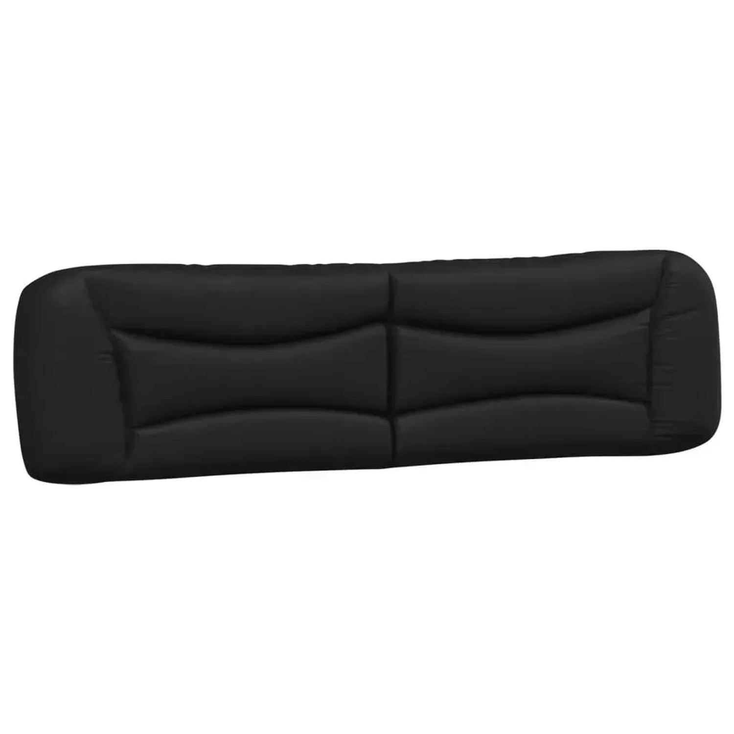 Schwarzes vidaXL Bett mit Kunstleder-Kopfteil, 200x200 cm. Modernes Design für Schlafzimmer.
