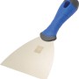 LUX Spachtel Comfort 120 mm mit blauem Griff für Maurer- und Putzarbeiten.