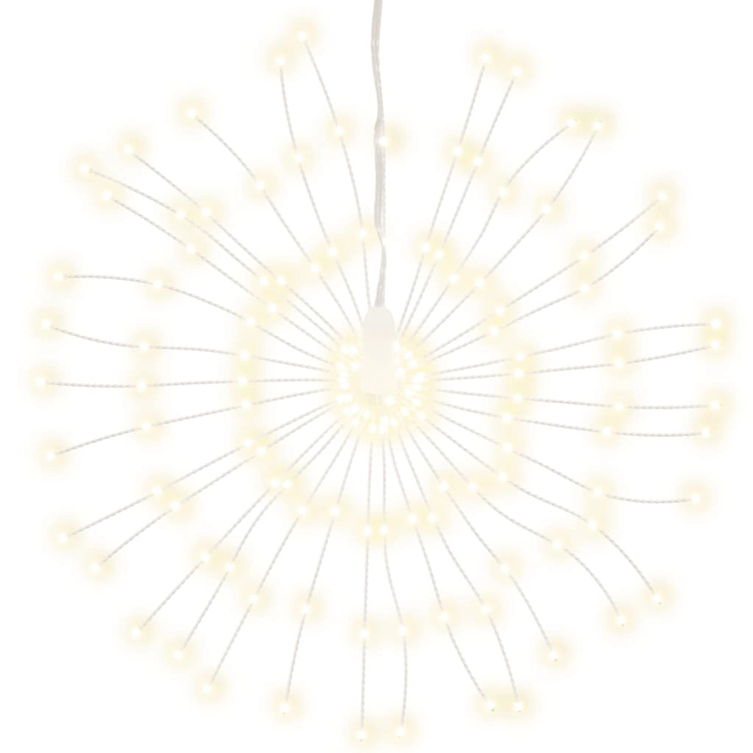 vidaXL Weihnachtsbeleuchtungen Feuerwerk 2 Stk 140 LEDs Warmweiß 17cm 3190510