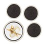 Relaxdays Tischsets 4er Set Seegras Schwarz Creme Geflochten Hitzebeständig 0,5 cm x ø 37 cm je 0,13 kg
