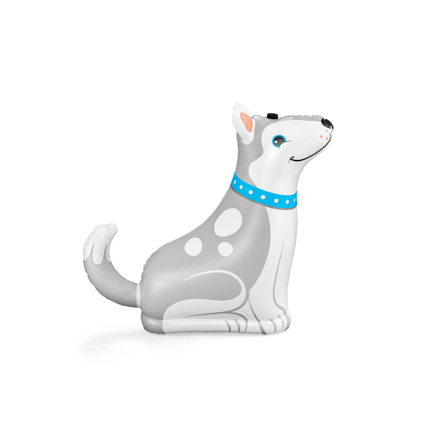 Bestway Wassersprinkler Happy Husky, aufblasbarer Husky für Kinder ab 2 Jahren, 112x44x100cm.