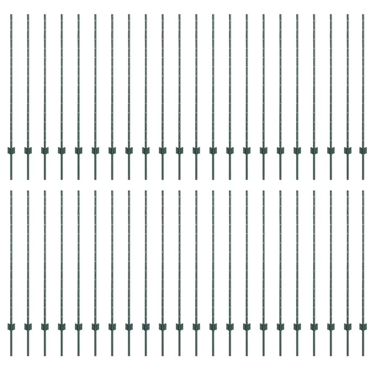 vidaXL Zaunpfosten 44 Stk Grün 180 cm Stahl 3335923 günstig online kaufen