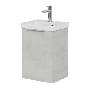 Steinkamp Waschtischunterschrank Living 2.0 mit Villeroy&Boch Subway 3.0 Waschtisch, oxid hellgrau.