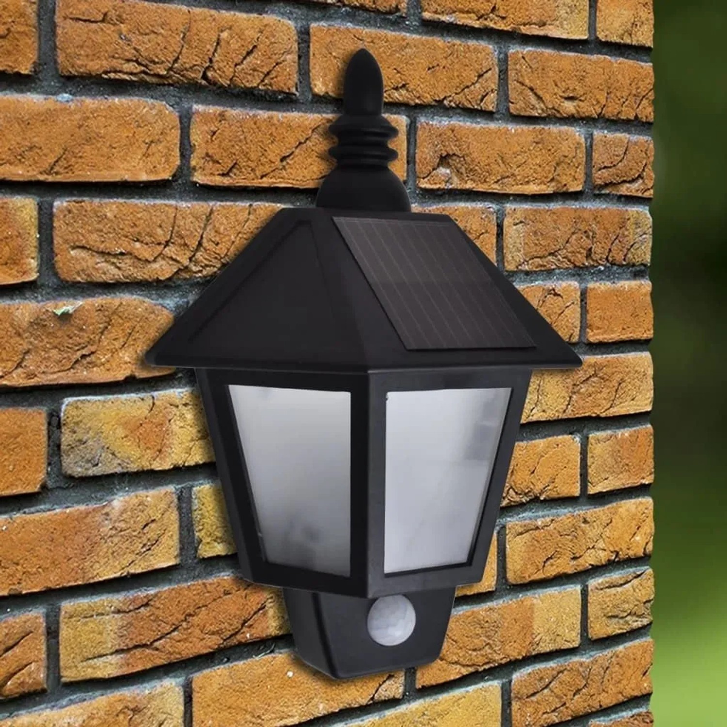 vidaXL Solar-Wandleuchten 2 Stk mit Bewegungsmelder Schwarz 277124_2