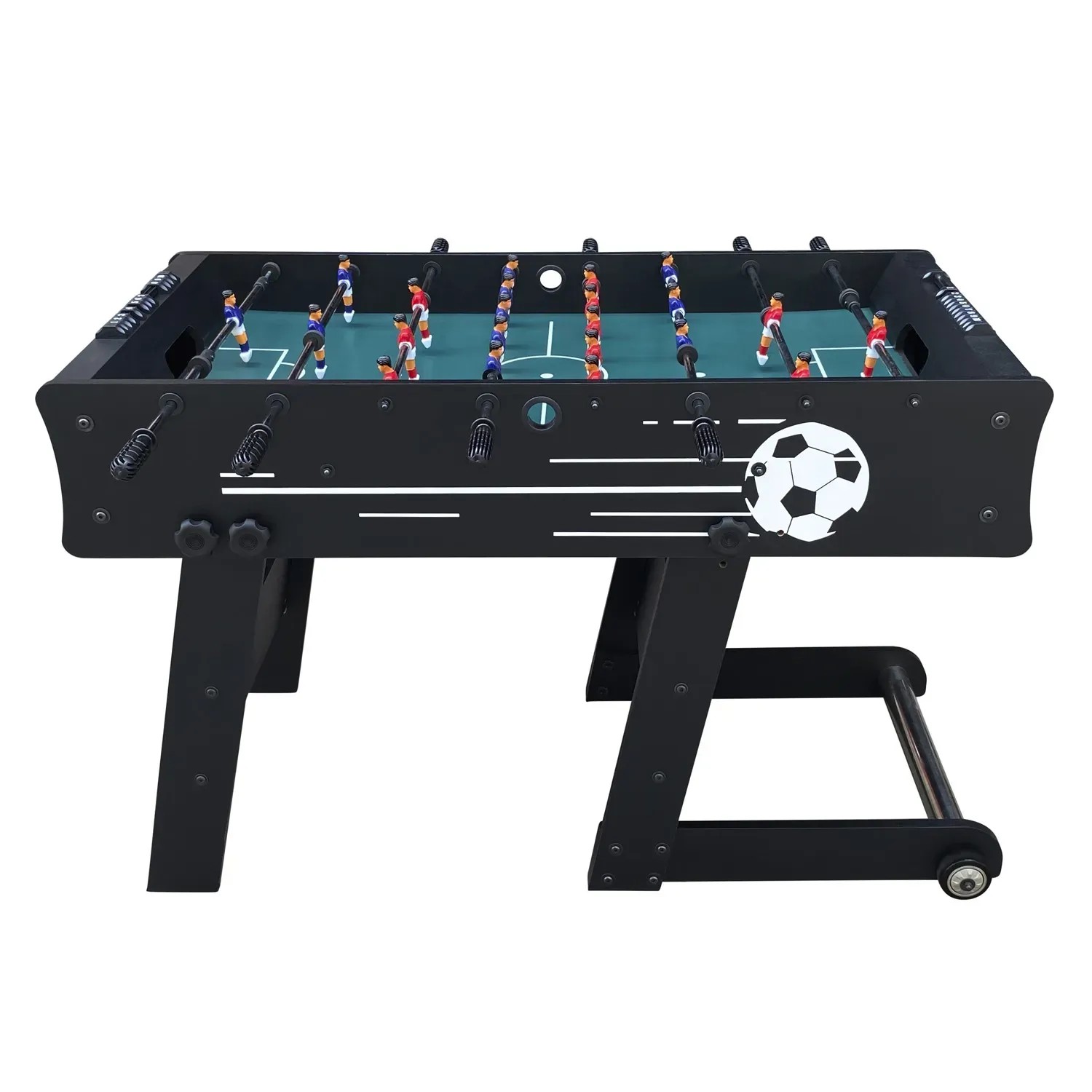 Schwarzer Cougar Tischkicker Scorpion Kick TS, faltbar für Spiel & Spaß.