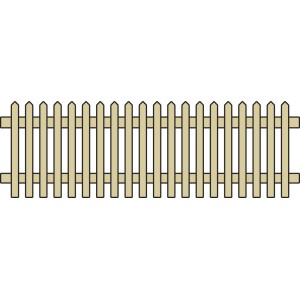 Braun imprägnierter Senkrechtzaun, 250x80 cm, ideal als Gartenzaun im Landhausstil.